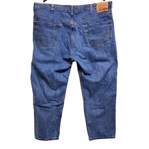 Levis Men Size 46 X 30 (45 X 28 1/2) Jeans 550 Relaxed Fit Pants Dark Wash Denim